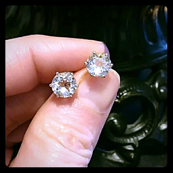 HERKIMER DIAMOND QUARTZ EARRINGS - Picture 2 of 8